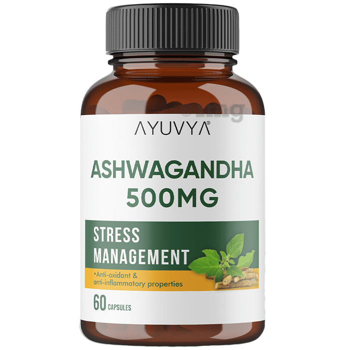 Ayuvya Ashwagandha Capsules Stress Relief, Energy Booster, Immunity Support & Muscle Strength Capsule