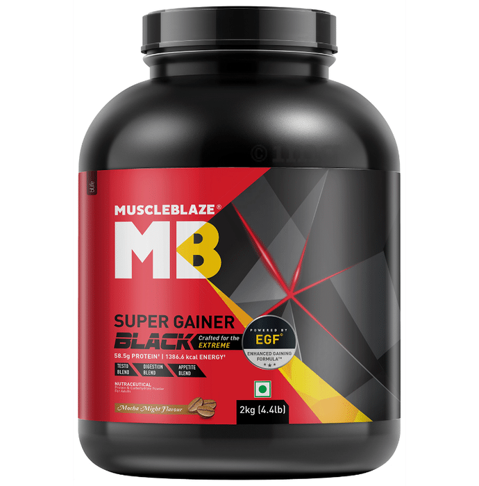 MuscleBlaze Super Gainer Black Powder Mocha Might