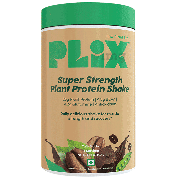 Plix Super Strength Plant Protein Powder Cafe Mocha