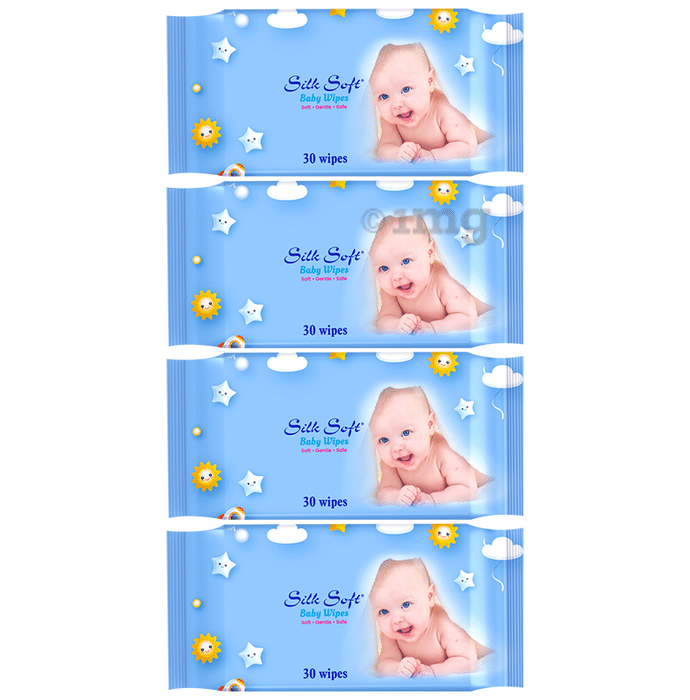 Silk Soft Baby wipes (30 Each) Without Lid