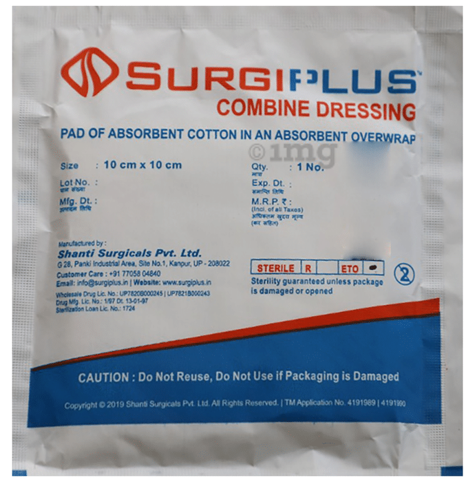Surgiplus Combine Dressing 10cm x 10cm