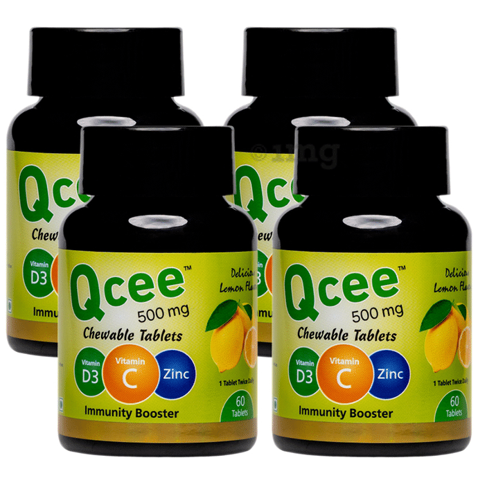 Qcee 500mg Chewable Tablet Grapefruit Flavour (60 Each)