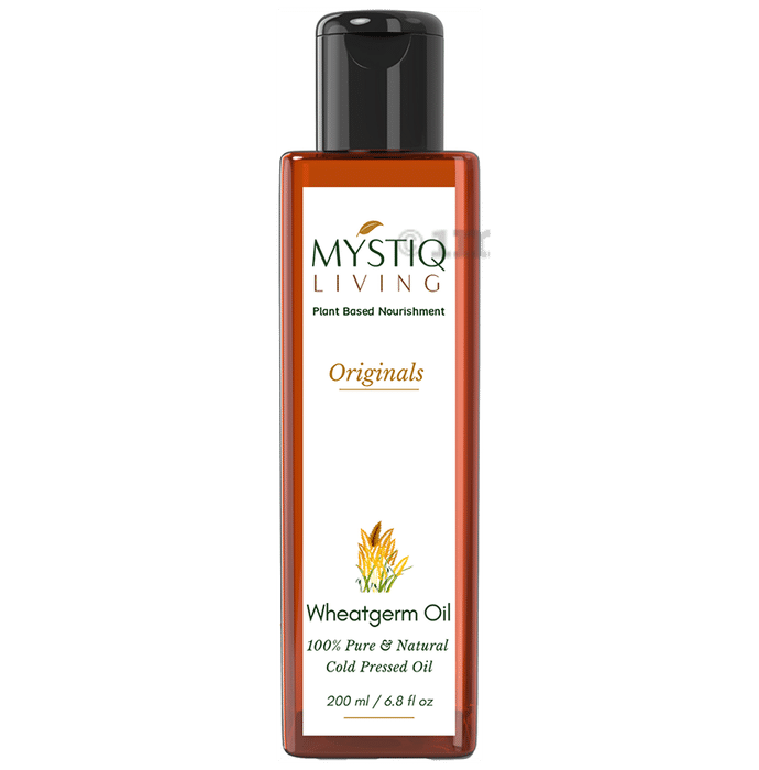 Mystiq Living Wheatgerm Oil for Hair, Face and Skin | Cold Pressed, 100% Pure and Natural
