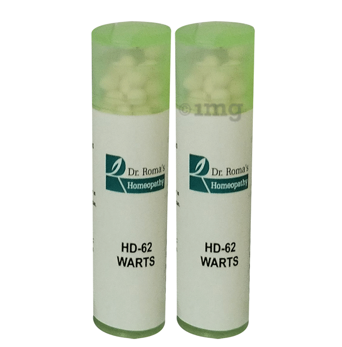 Dr. Romas Homeopathy HD-62 Warts, 2 Bottles of 2 Dram