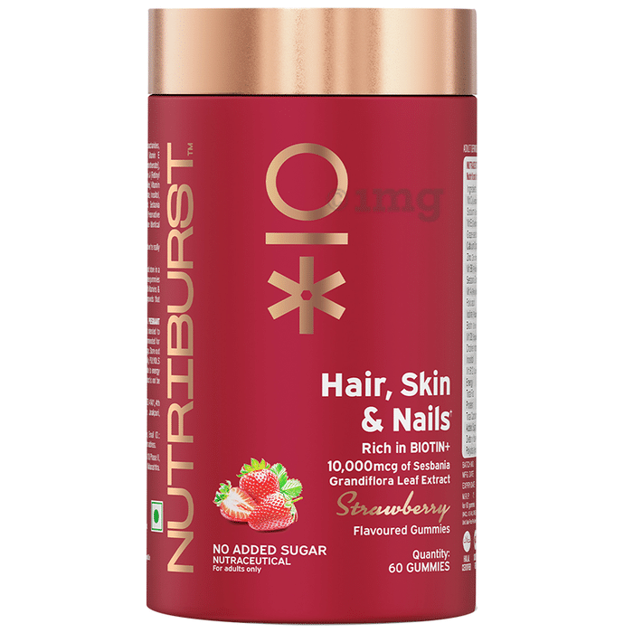 Nutriburst Hair, Skin & Nails Gummies Strawberry
