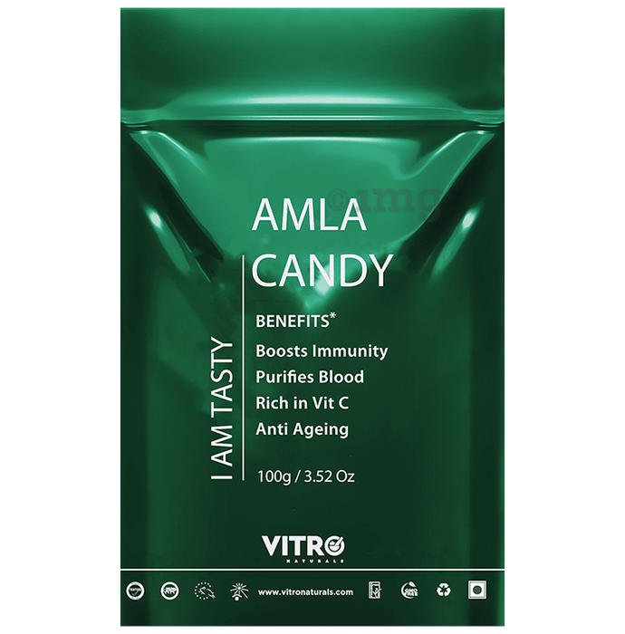 Vitro Naturals I Am Tasty Amla Candy | Rich in Vitamin C for Immunity & Blood Purification