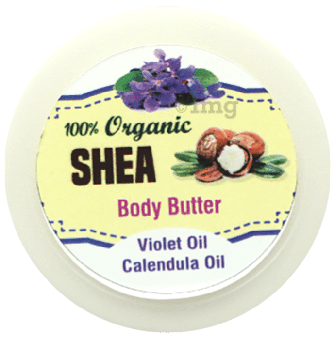 Ovin 100% Organic Body Butter with blend of Shea Butter, Calendula, Olive Oil, Bees Wax & Violet Oil formulated for Deep Moisturization & Dry Skin Cream Violet Oil and Calendula Oil