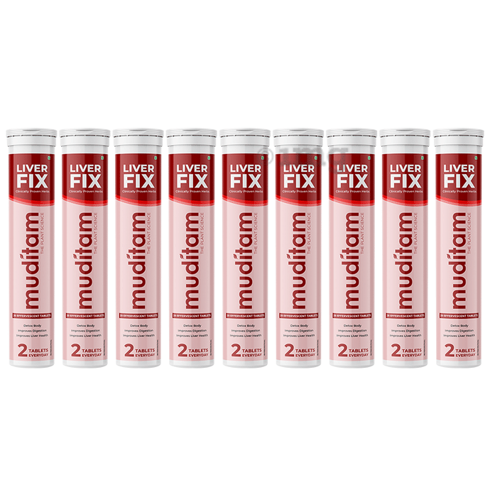 Muditam Ayurveda Ayurveda Liver Fix Effervescent Tablet Liver Detox Ayurvedic Milk Thistle (20 Each)