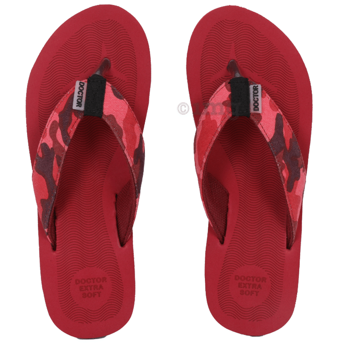 Doctor Extra Soft D 56 House Slipper for Women's Camo Maroon 10