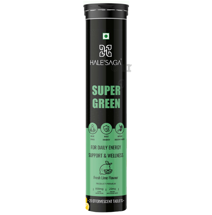Halesaga Super Green  Effervescent Tablet Fresh Lime