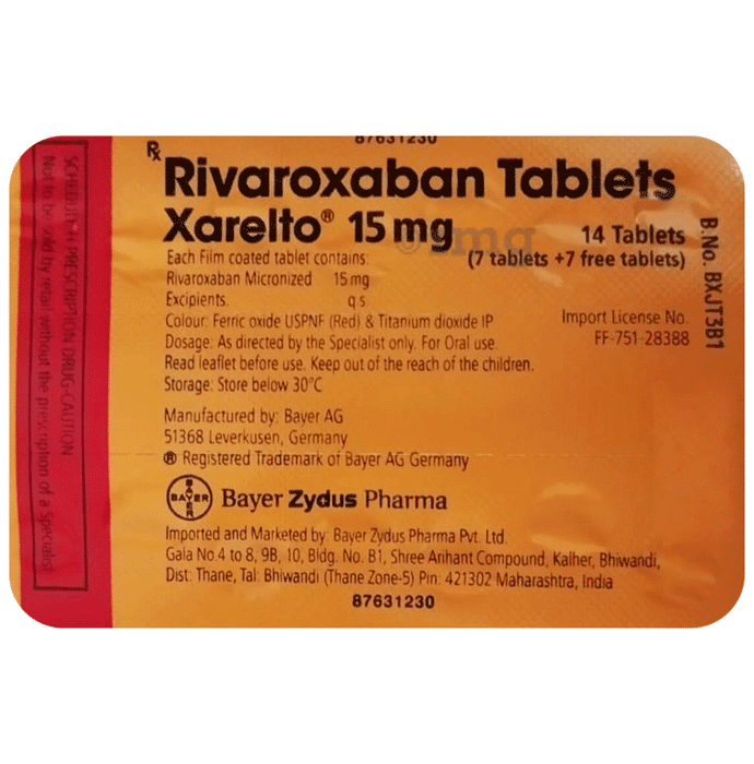 Xarelto 15mg Tablet