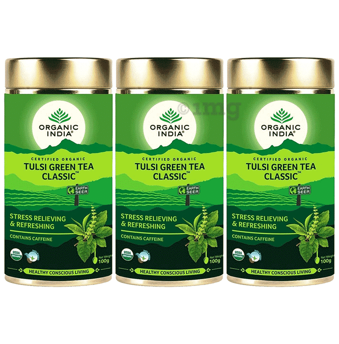 Organic India Tulsi Green Tea Classic (100gm Each)