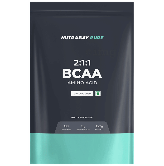 Nutrabay 2:1:1 BCAA Amino Acid Powder Unflavored