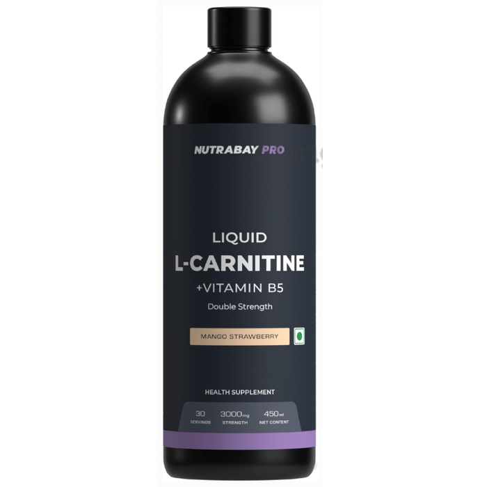 Nutrabay Pro Liquid L-Carnitine + Vitamin B5 Mango Strawberry