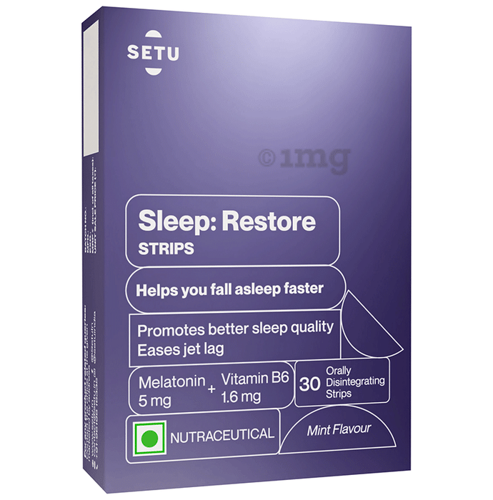 Setu Sleep: Restore with 5mg Melatonin | Strips for Sleep Support | Flavour Mint