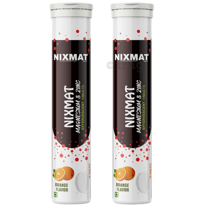 Nixmat Magnesium & Zinc Effervescent Tablet (15 Each) Orange