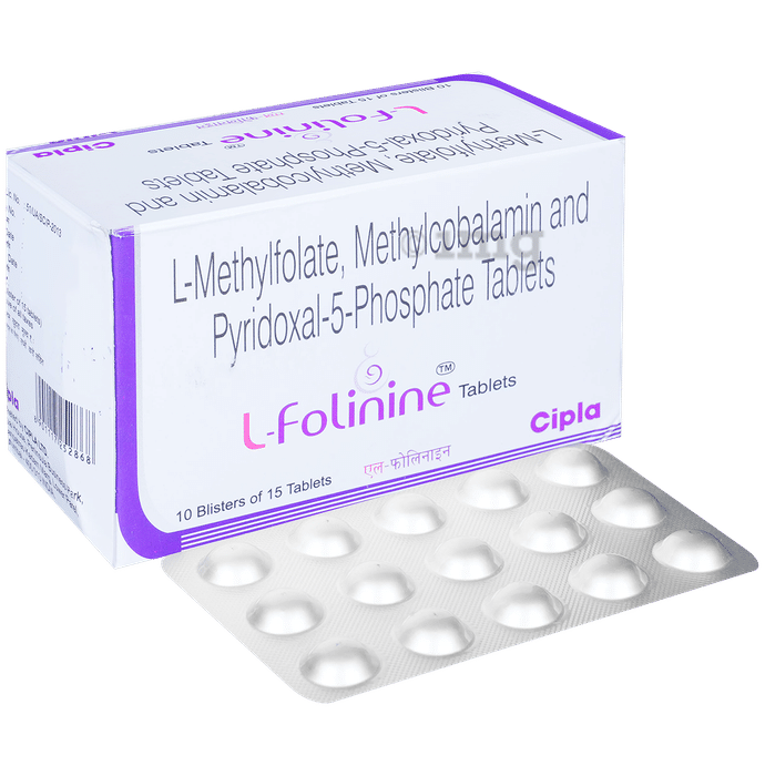 L-Folinine Tablet with L-Methylfolate, Mecobalamin & Pyridoxal-5-Phosphate