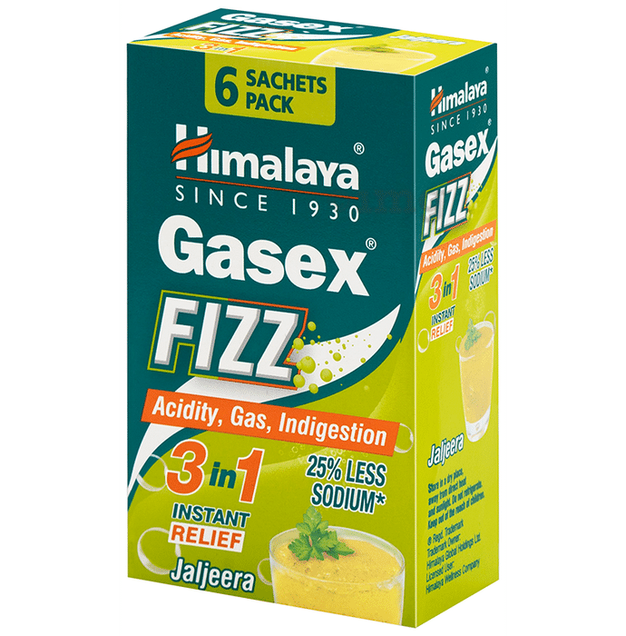 Himalaya Gasex Fizz | | Digestive Wellness| Provides Relief from Acidity & Gas (5gm Each) Jaljeera