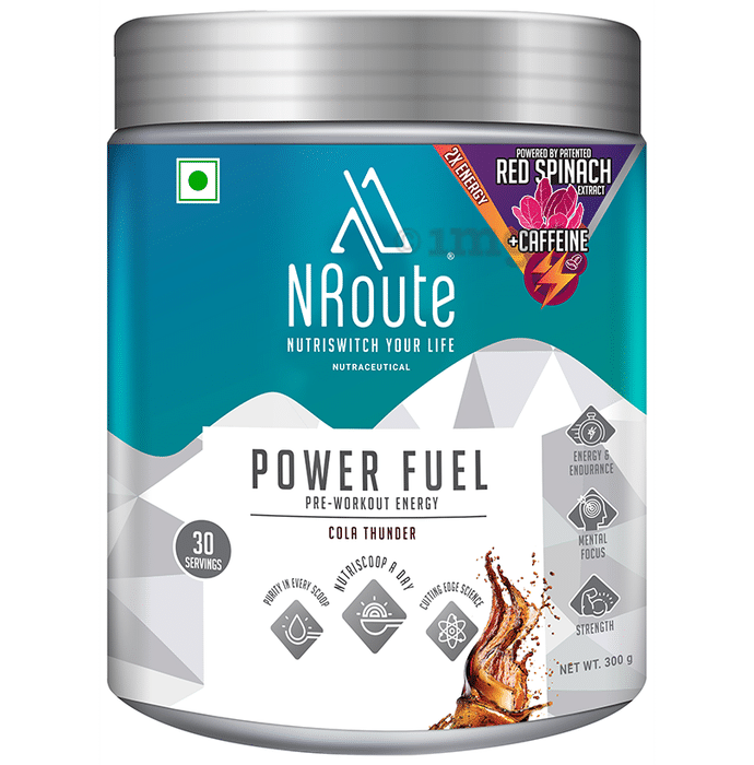 Nroute Power Fuel Pre-Workout Energy Powder Cola Thunder