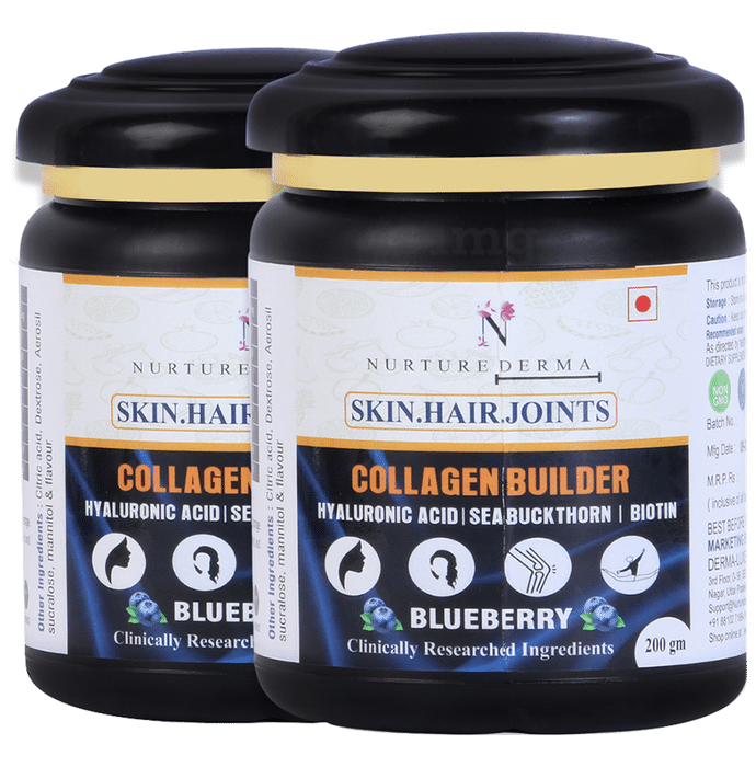 Nurture Derma Collagen Builder Powder (200gm Each) Blueberry