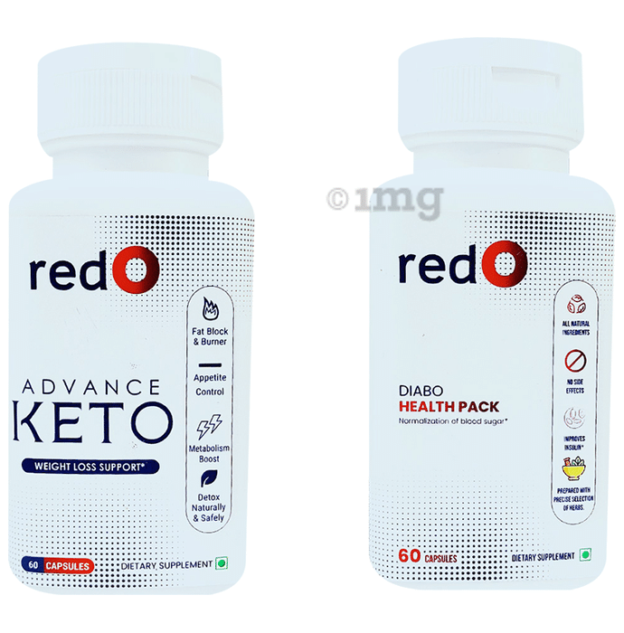 Redo Combo Pack of Advance Keto Capsule & Diabo Health Pack Capsule (60 Each)