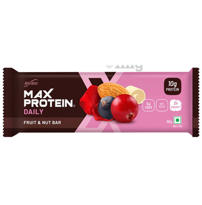 RiteBite Max Protein Daily 10 gm Protein Bar Fruit and Nut