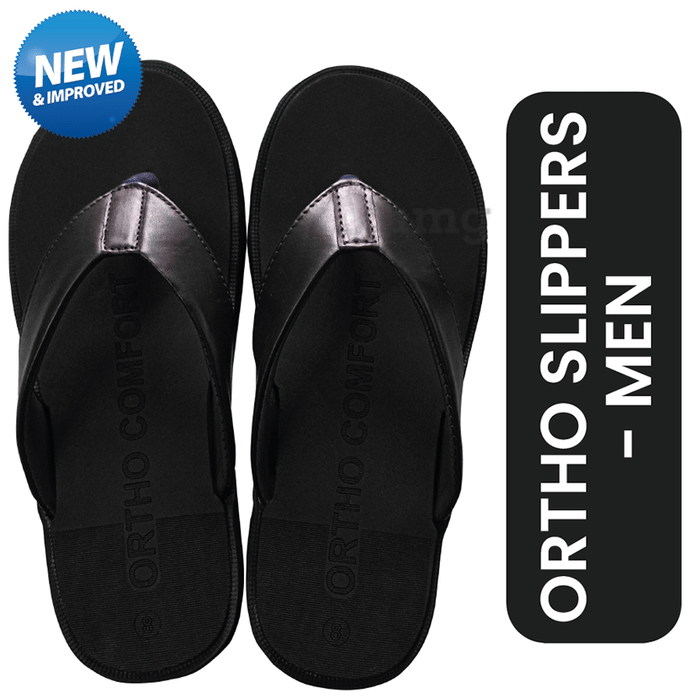 Tata 1mg Ortho Slipper - Men Size 9 Black