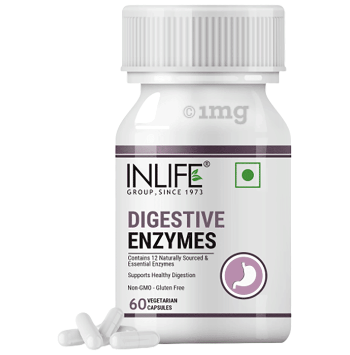 Inlife Digestive Enzymes for Healthy Digestion | Vegetarian Capsule