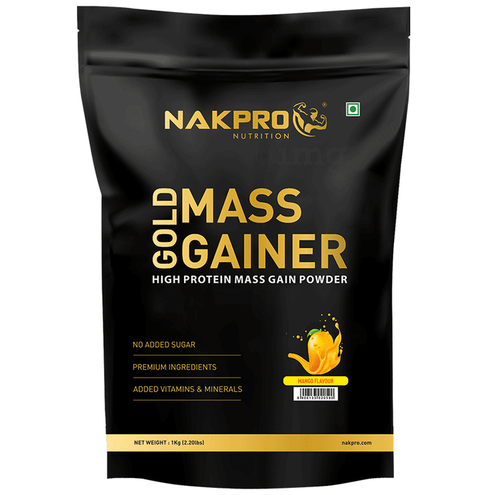 Nakpro Nutrition Gold Mass Gainer Powder Mango