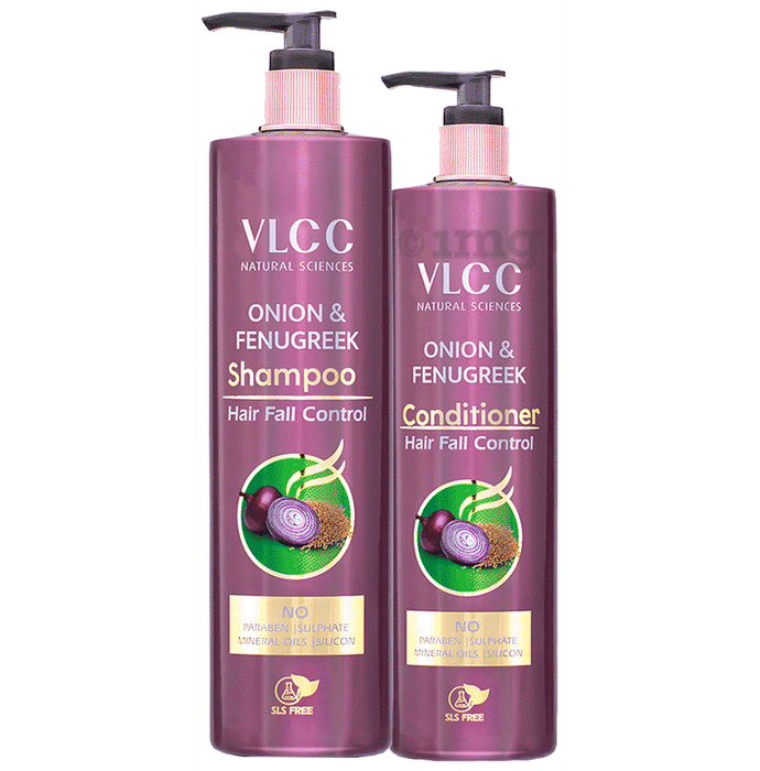 VLCC Combo Pack of Onion and Fenugreek Shampoo (300ml) & Conditoner (200ml)