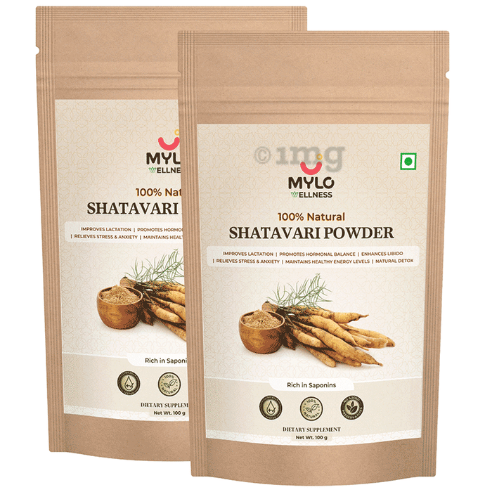 Mylo Wellness 100% Natural Shatavari Powder (100gm Each)
