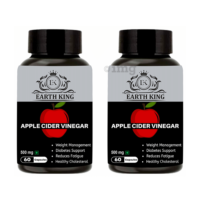 Earth King Apple Cider Vinegar 500mg Capsule (60Each)