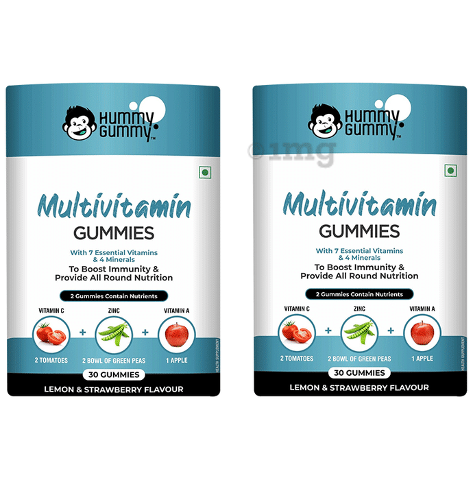 Hummy Gummy Multivitamin Gummies (30 Each) Lemon & Strawberry