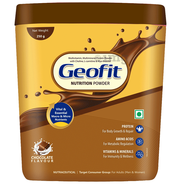 Geofit Nutrition Protein Powder with Vitamins & Minerals Chocolate