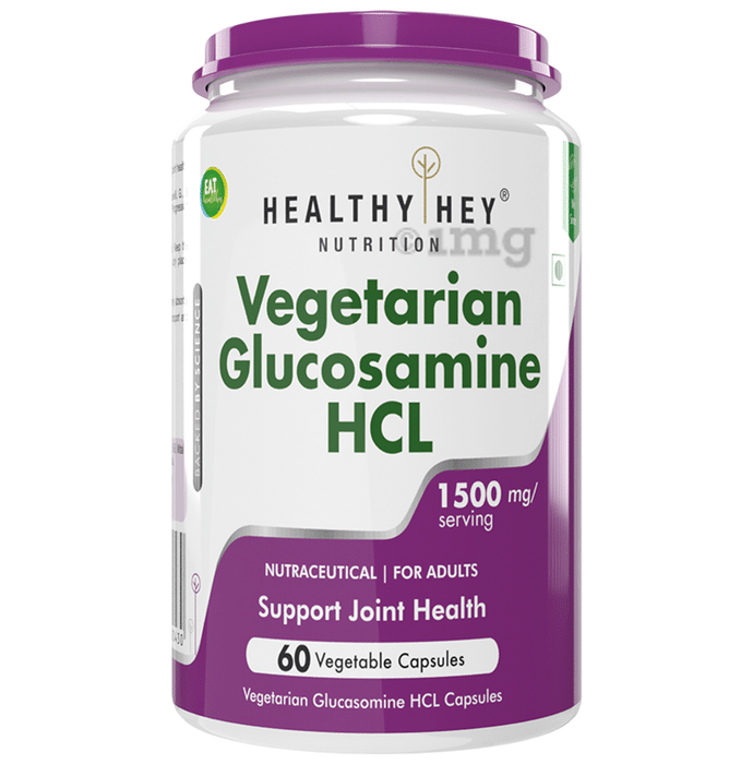 HealthyHey Nutrition Vegetarian Glucosamine HCL Vegetable Capsule