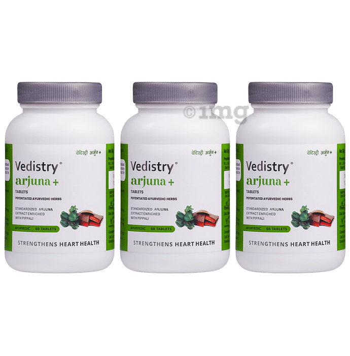 Vedistry Arjuna+ Tablets (60 Each) Buy 2 Get 1 Free