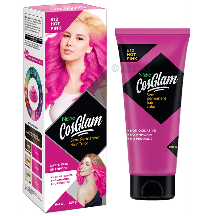 Nisha Cosglam Semi Permanent Hair Color Hot Pink
