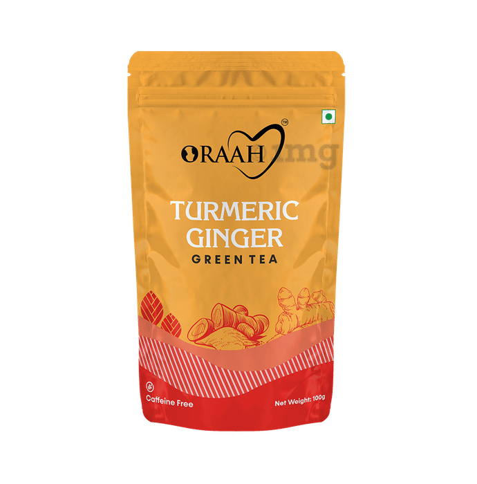 Oraah Turmeric Ginger Green Tea Buy packet of 100 gm Leaves at best
