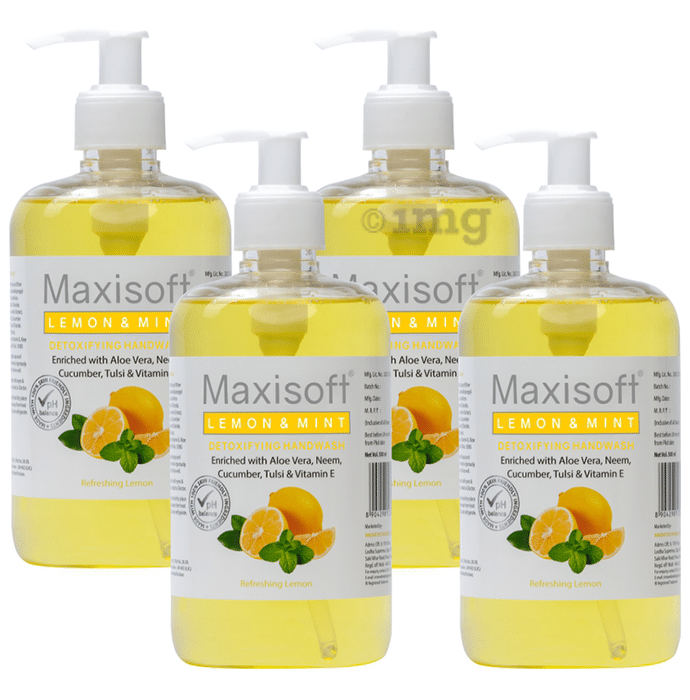 Maxisoft Lemon & Mint Detoxifying Hand Wash (500ml Each)