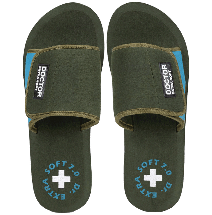 Doctor Extra Soft D-52 Flipflops and House Slippers for Women’s Olive 9