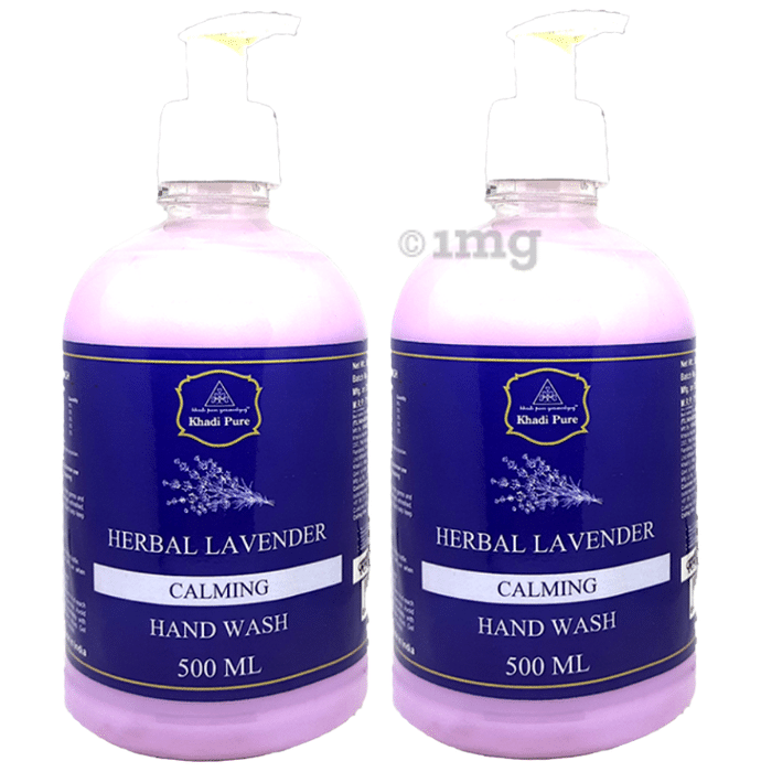 Khadi Pure Herbal Lavender Calming Hand Wash (500ml Each)