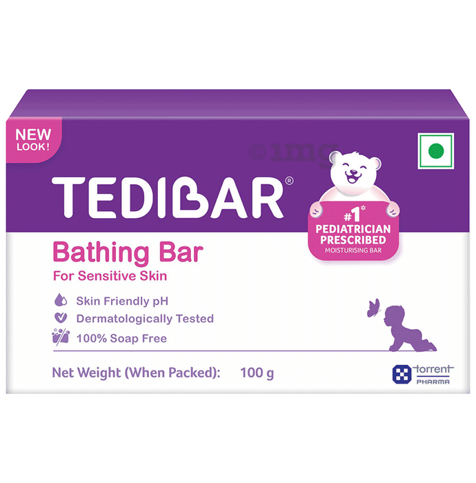 Tedibar Bathing Bar | 100% Soap Free for Sensitive Skin (100gm Each)
