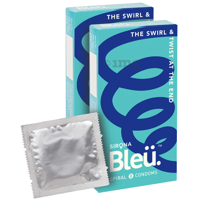 Bleu Spiral Condom (8 Each)