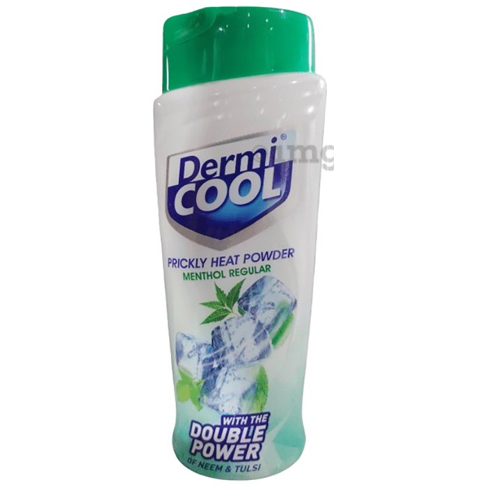 Dermi Cool Prickly Heat Powder Menthol Regular with 50gm Dermi Cool Free