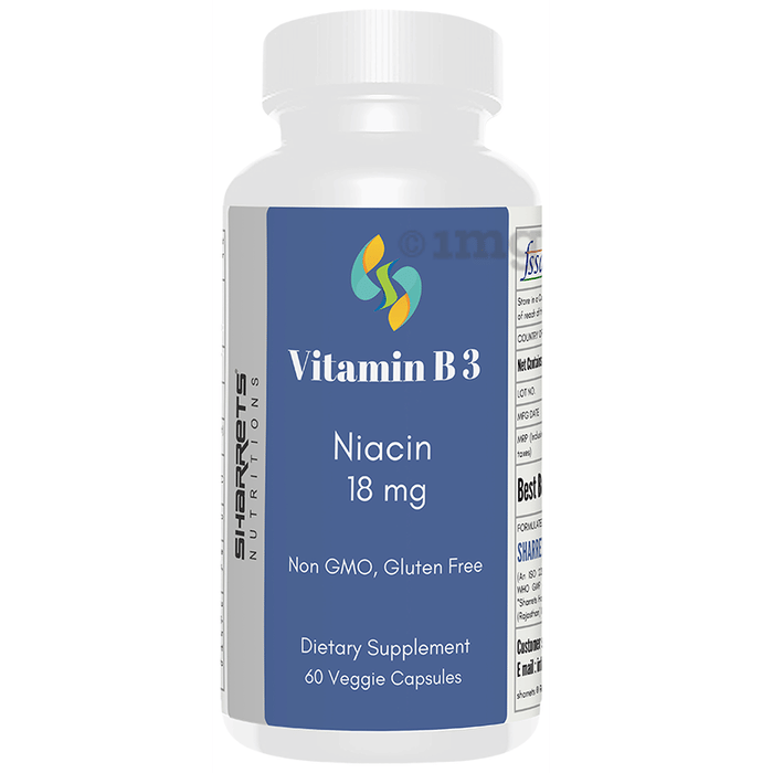 Sharrets Vitamin B3 Niacin 18mg Veggie Capsule Buy bottle of 60 vegicaps at best price in India