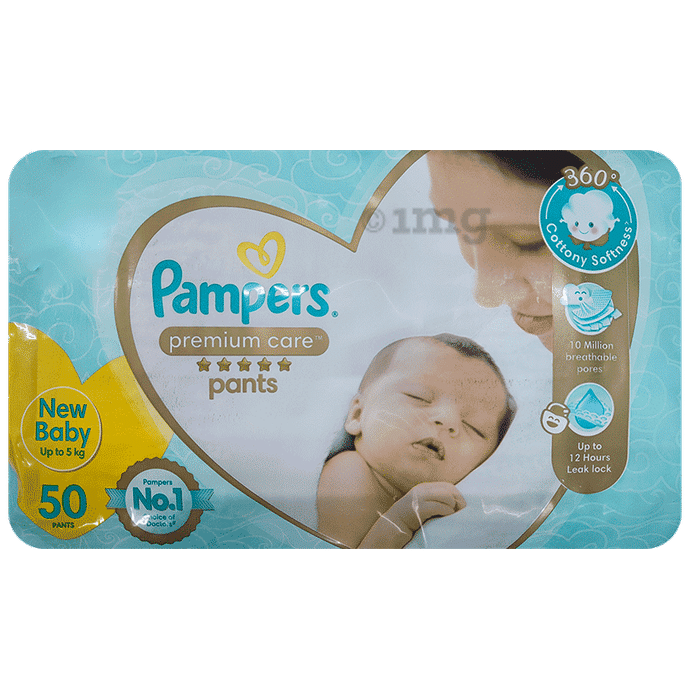 Pampers Premium Care Pants with Aloe Vera & Cotton-Like Softness | Size Diaper NB