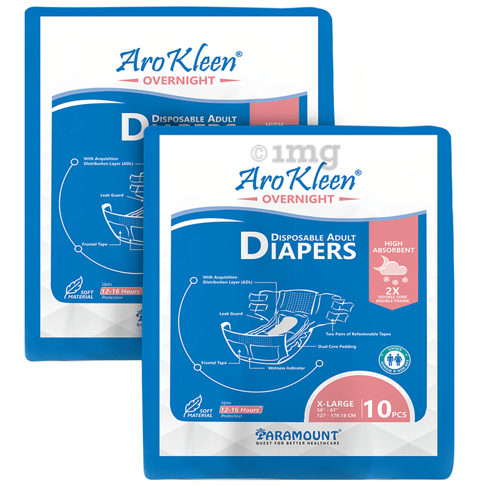 Arokleen Overnight Disposable Adult Diaper (10 Each) XL