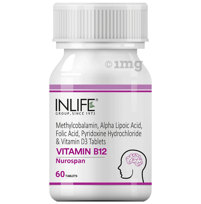 Inlife Vitamin B12 Nurospan with ALA, B6, Folic Acid, Vitamin D3 | Tablet