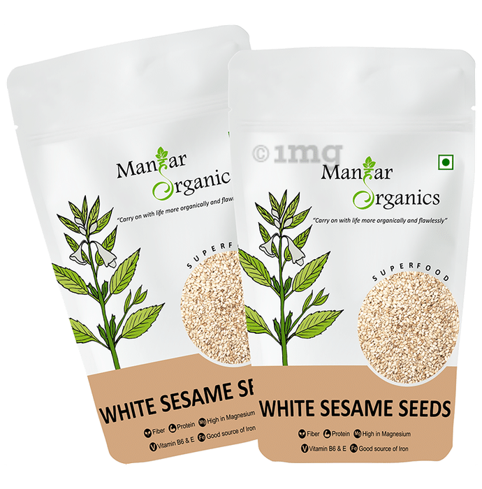 ManHar Organics  White Sesame Seeds (1kg Each)