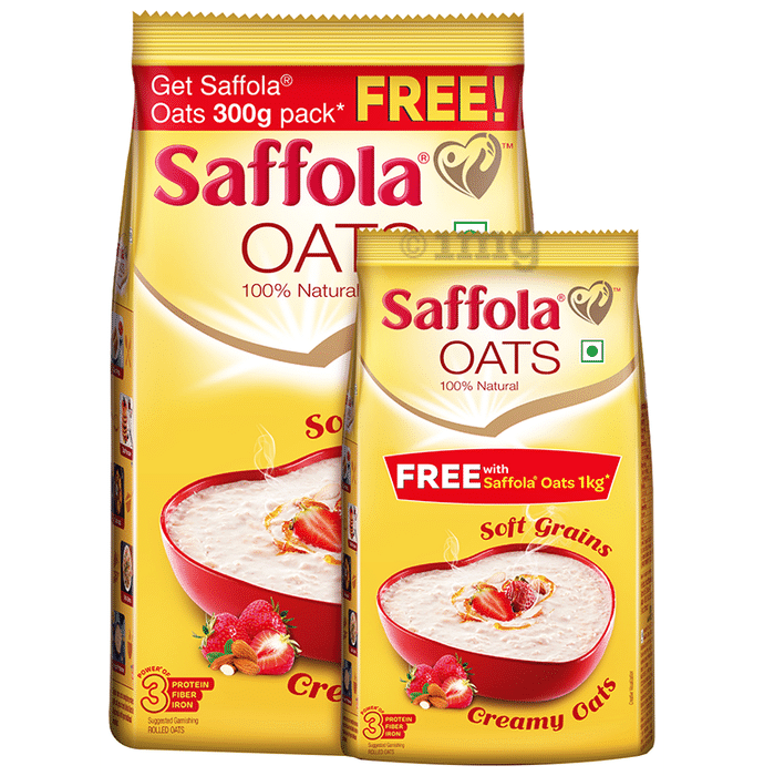 Saffola Oats with Saffola Oats 300gm Free